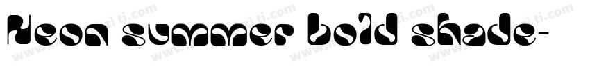 Neon summer bold shade字体转换